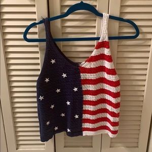American Flag Knit Tank
